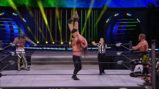 Jericho with the vertical suplex