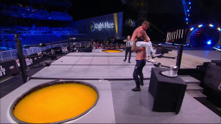 Orange Cassidy was shown to his table