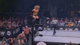 Kenny Omega and "Hangman" Adam Page ignore gravity and take to the skies